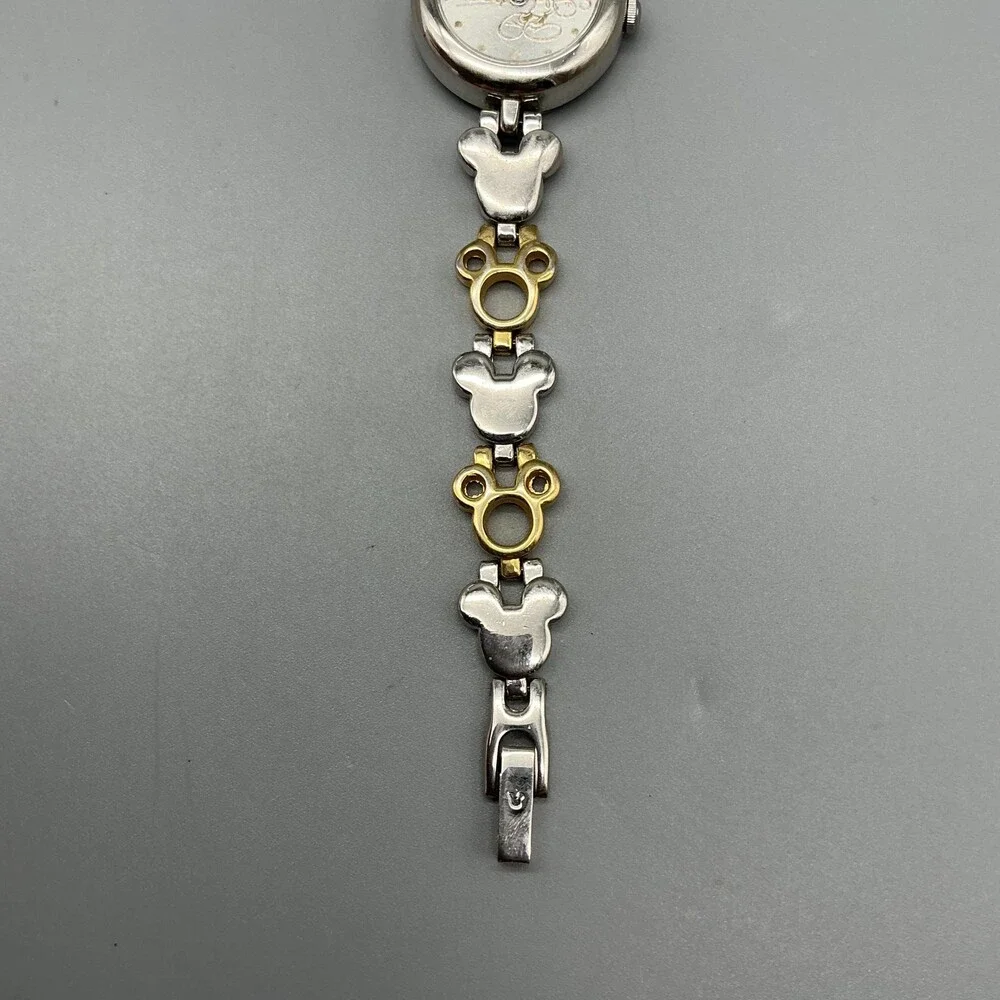 Disney SII Womens Watch 22mm Mickey Mouse Dial Two Tone New Battery 6.75